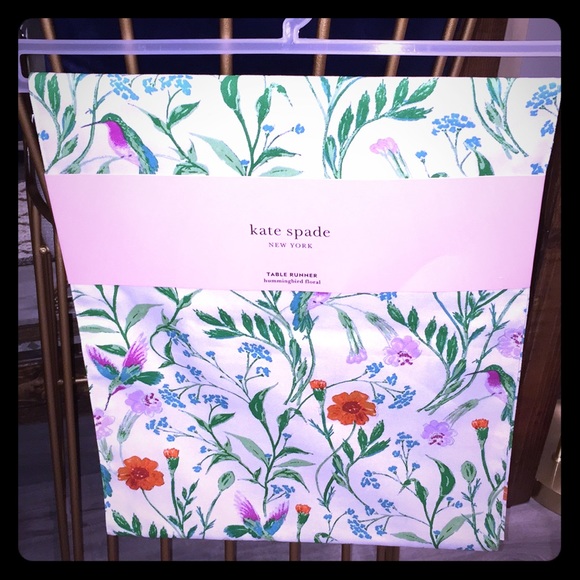 kate spade Other - Kate spade hummingbird floral table runner